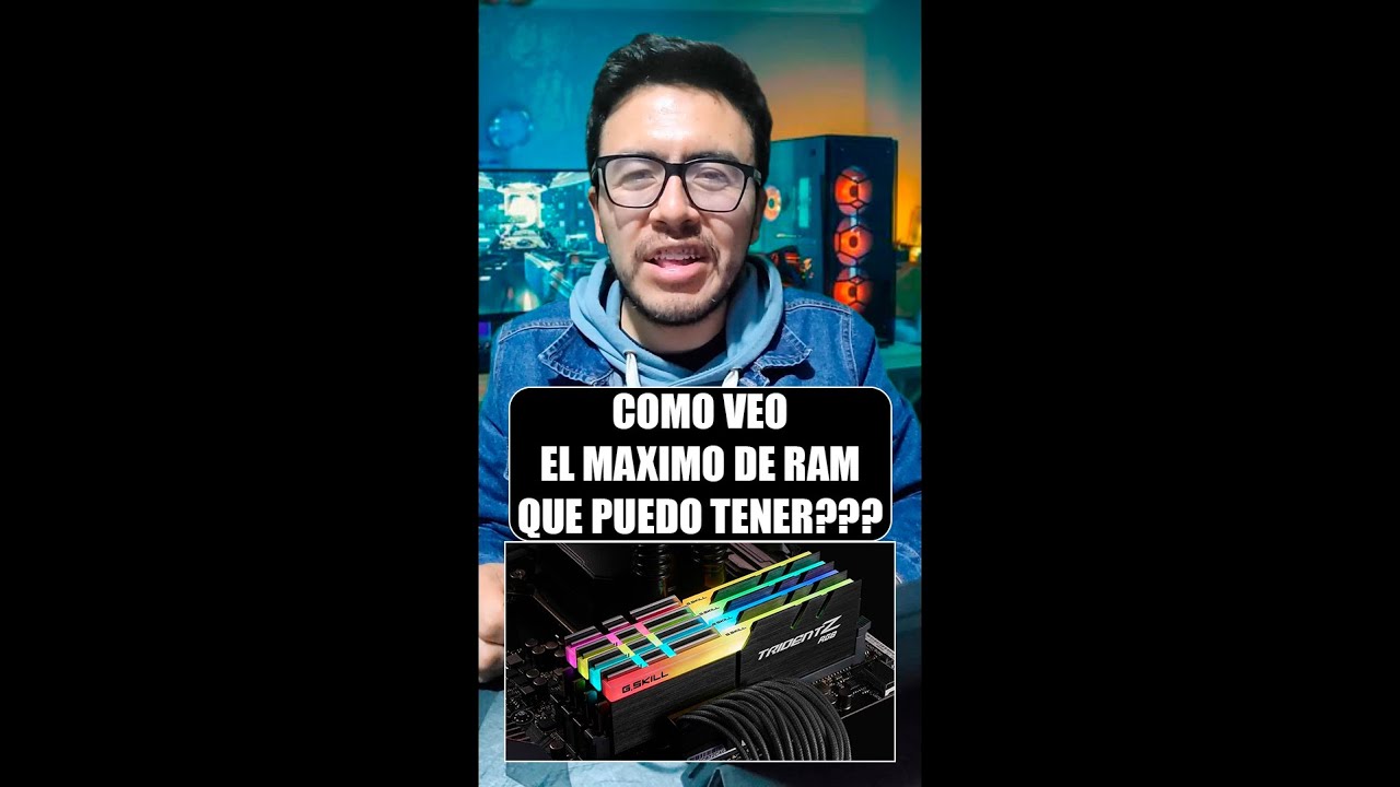 Como ver el M&Aacute;XIMO de MEMORIA RAM que puedo tener en mi PC 😊💻 #MemoriaRAM #Computadora #Optimizaci&oacute;n