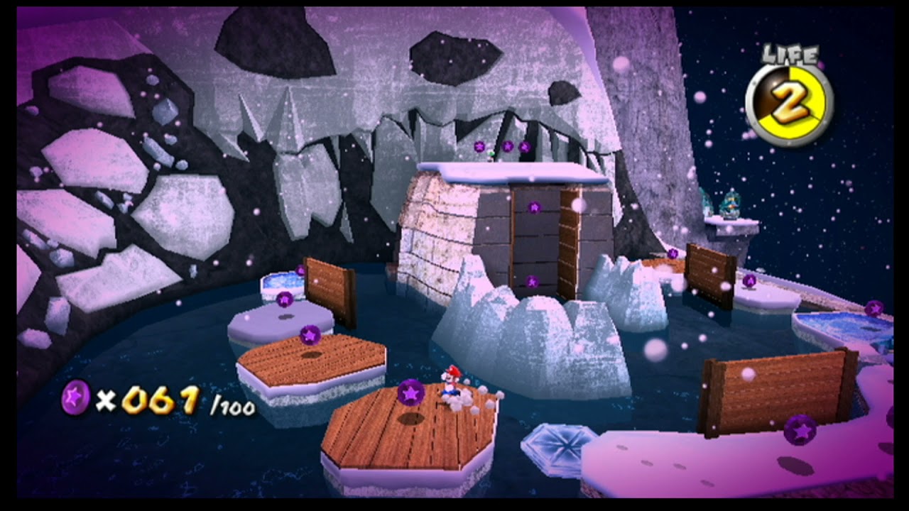 Super Mario Galaxy - Freezeflame Galaxy: Purple Coins on the Summit