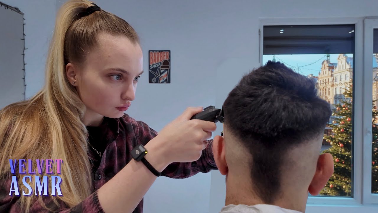 Ukrainian Barber Violetta | Soft ASMR Haircut