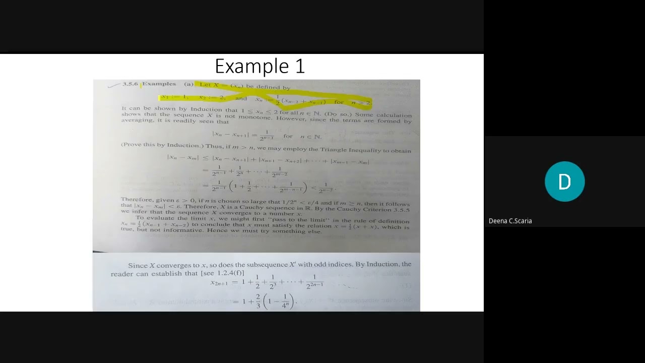 Cauchy Convergence Criterion
