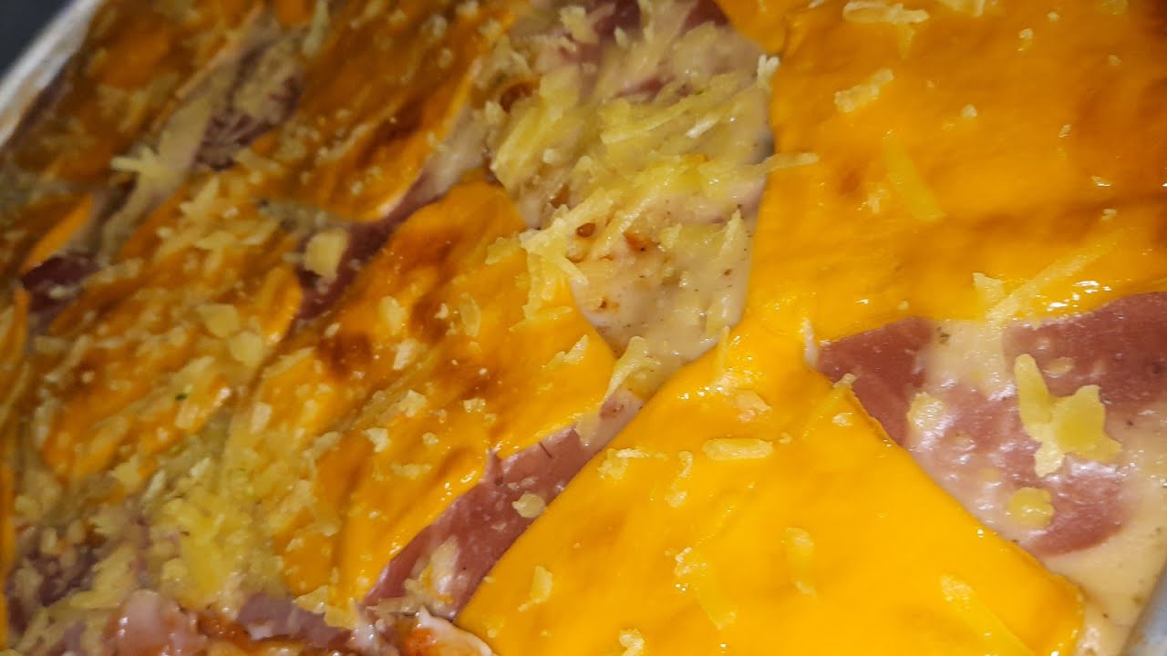 كراتان راءع بالمعكرونة والديك الرومي المدخن     gratin dinde fumée