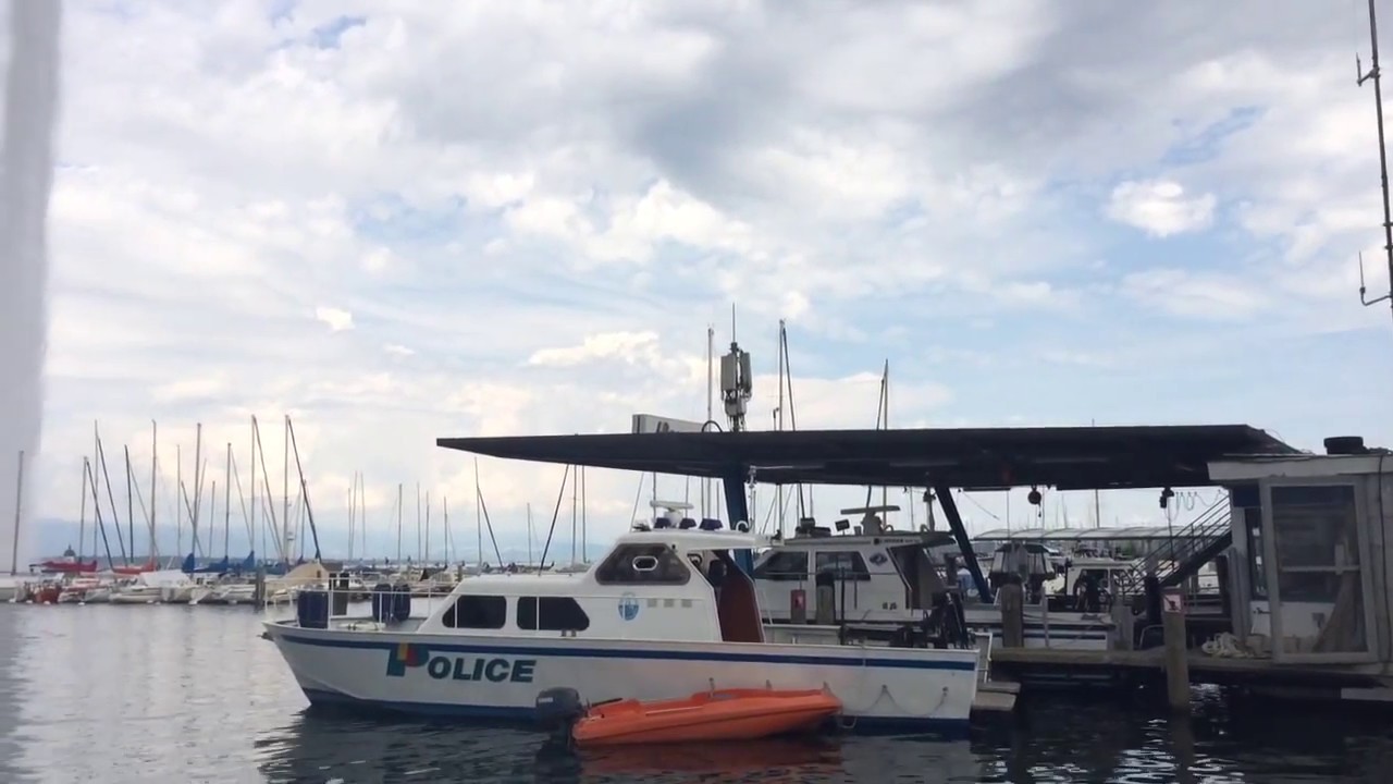 Jet d'Eau and Geneva Marina, Quai Gustave-Ador, Switzerland #geneva #switzerland #jetdeau