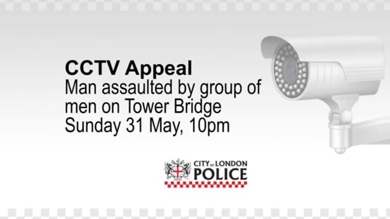 Shocking CCTV of man being kicked and punched by gang on Tower Bridge