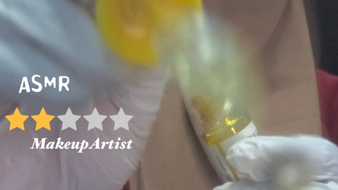 ASMR |2⭐️ Makeup Artist Does Your Makeup Fast But Not Aggressive | Rummaging |No Talking