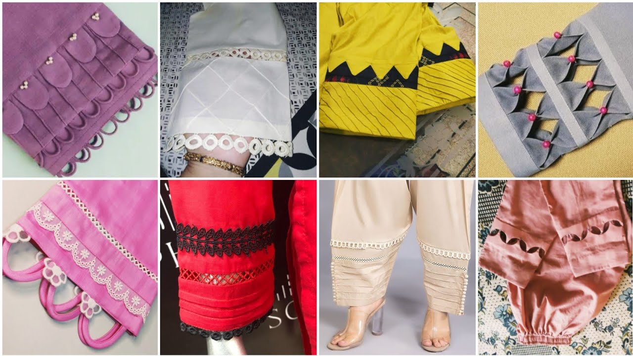 Latest Fashion Of Trousers Designs 2021/Stylish Shalwar Poncha Designs/New Creative Trousers Designs