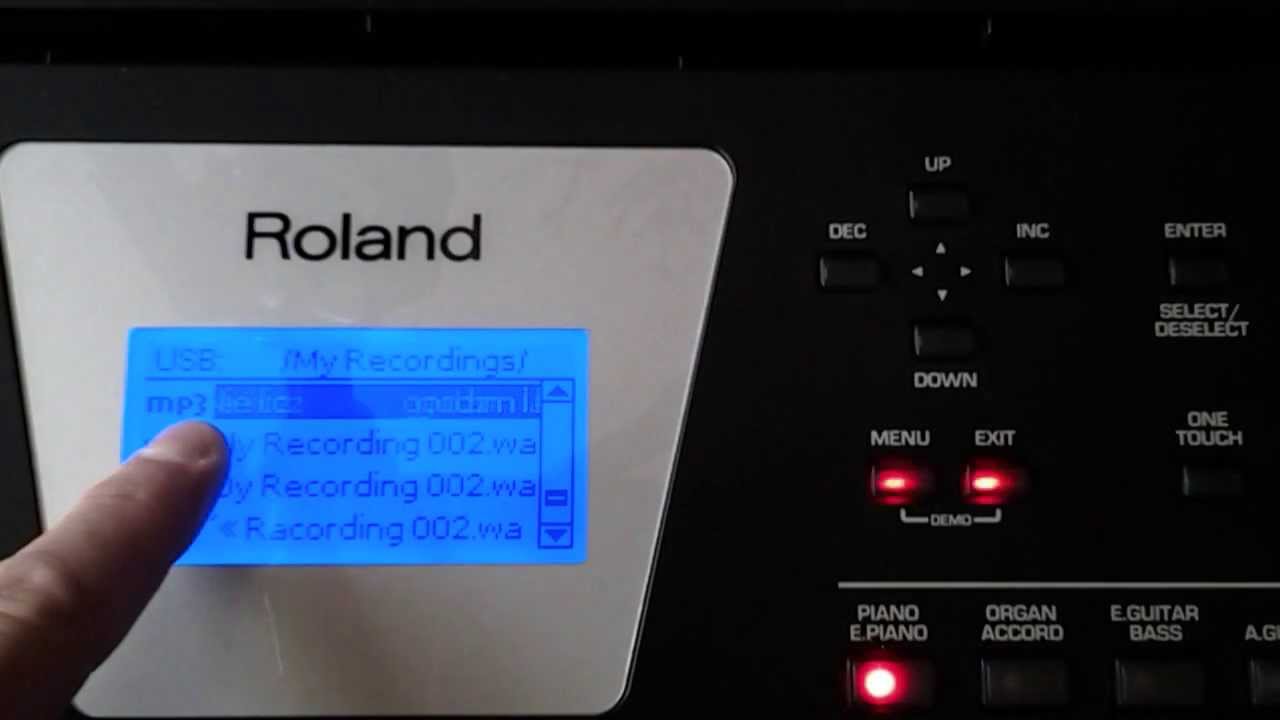 Roland BK-3 - odtwarzanie plików audio (jakiinstrument.pl)