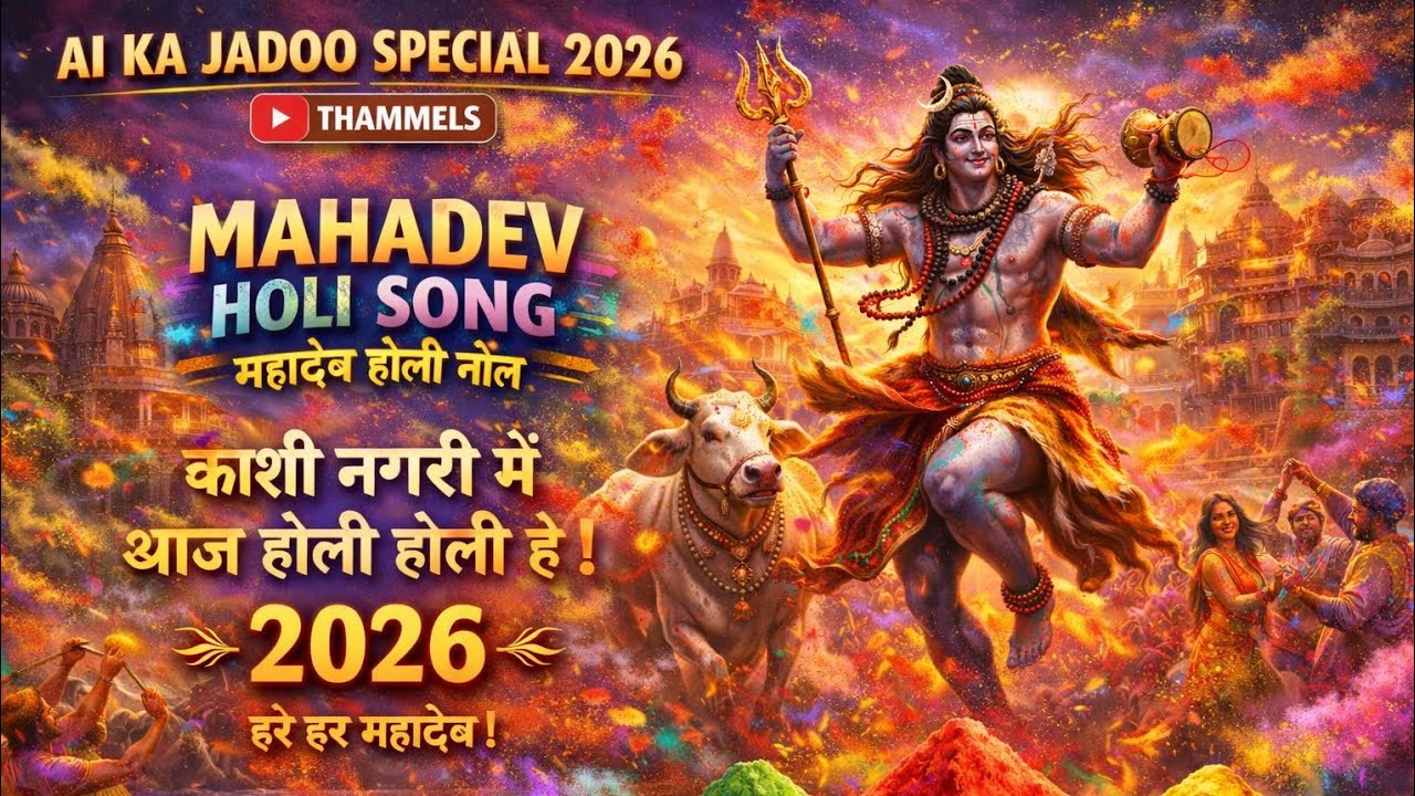Mahadev Holi 2026 🔥 | काशी में भोले की रंगीली होली AI Special#MahadevHoliSong#KashiNagri#ShivShankar