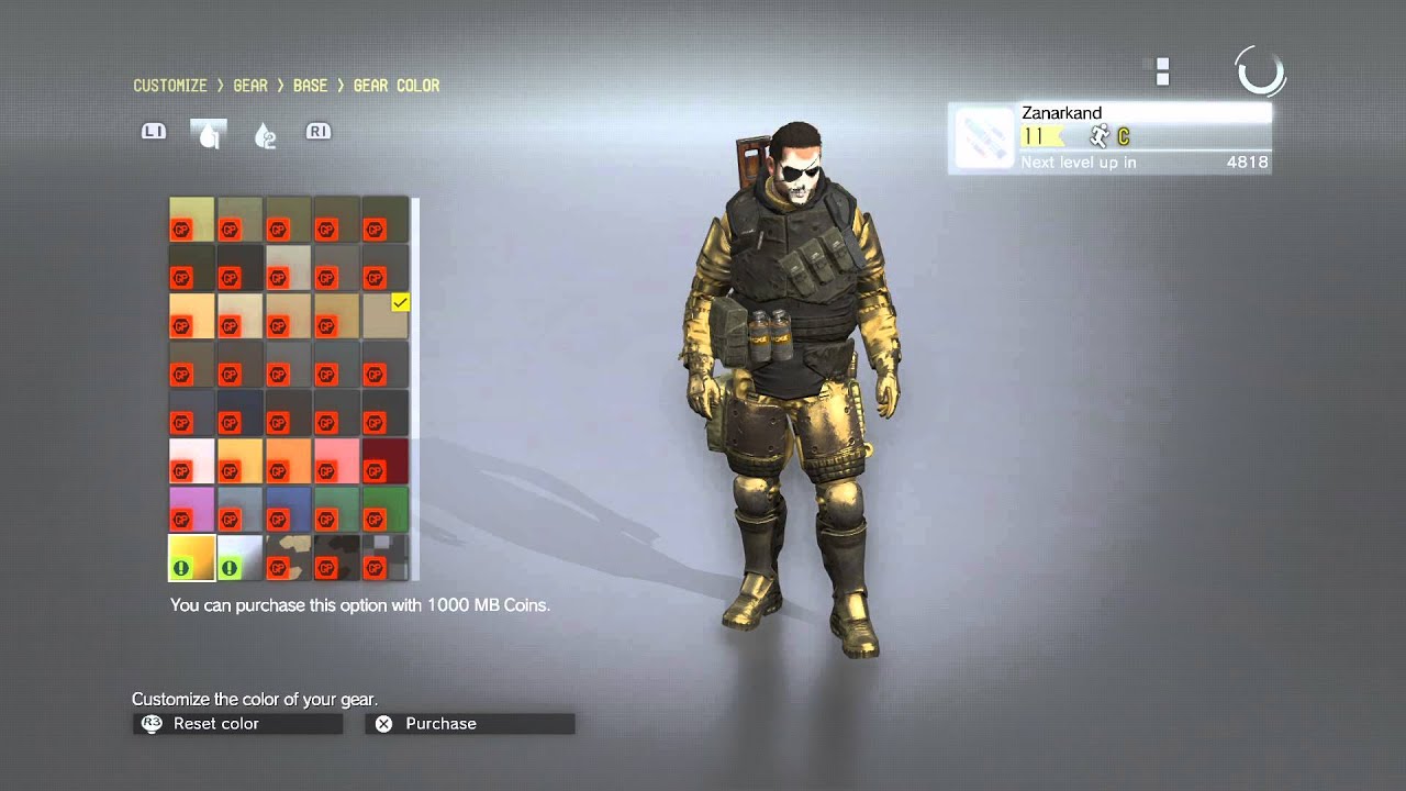 Metal Gear Online 3: Enforcer Class - All Outfits