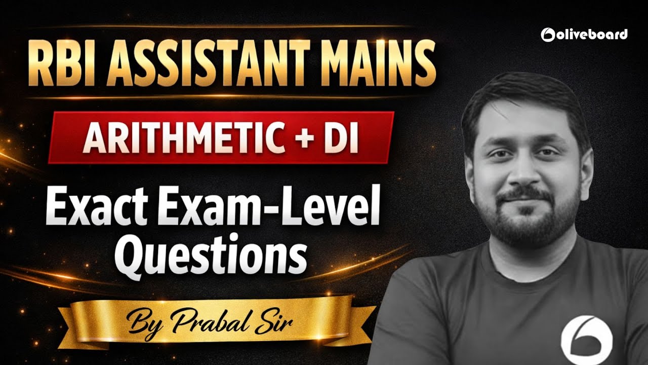 RBI Assistant Mains Quant Mock Test 2026 | Arithmetic + DI Mains Level Questions | by Prabal Sir