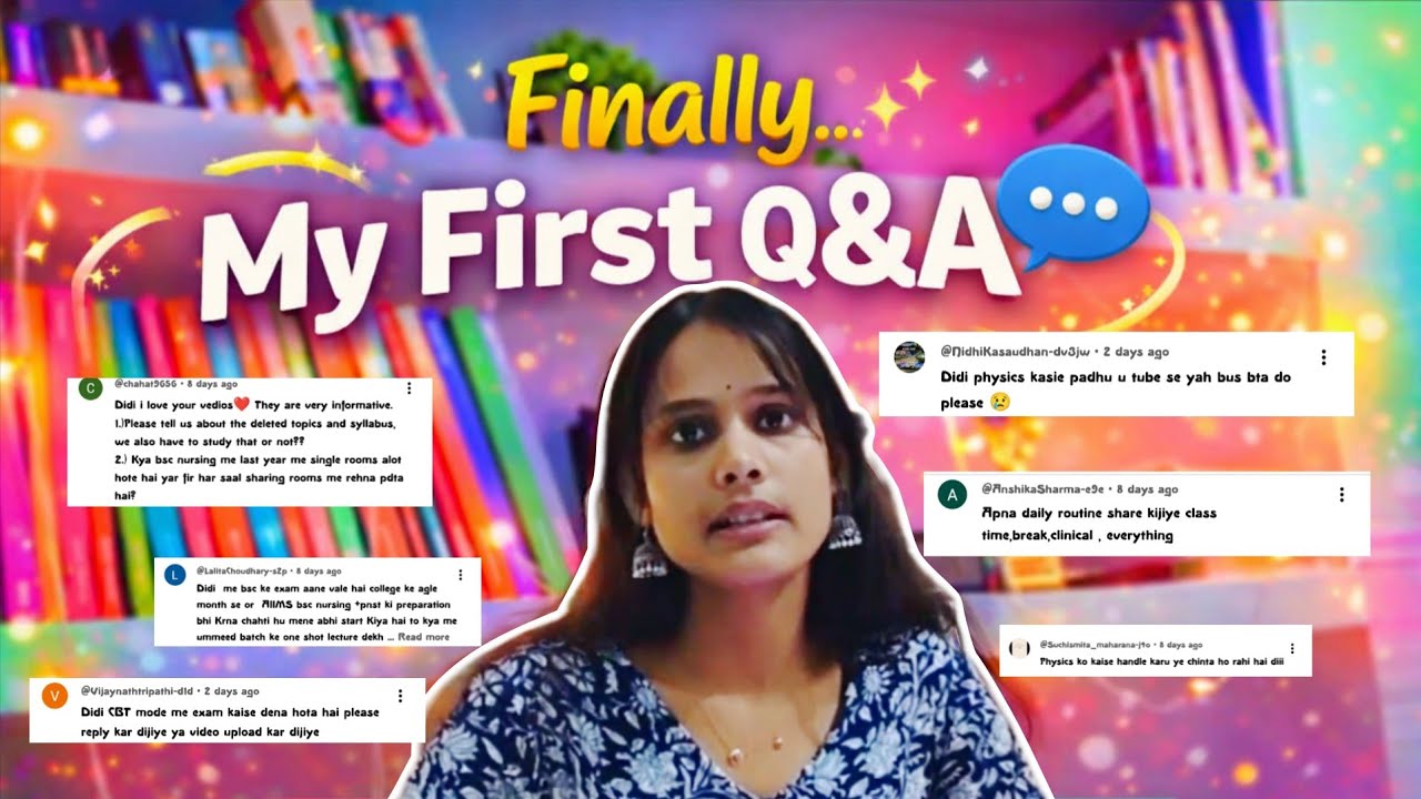 Q&A session: AIIMS Bsc nursing 2026 strategy , physics tips , Hostel life ✨ #bscnursing #aiims #qna