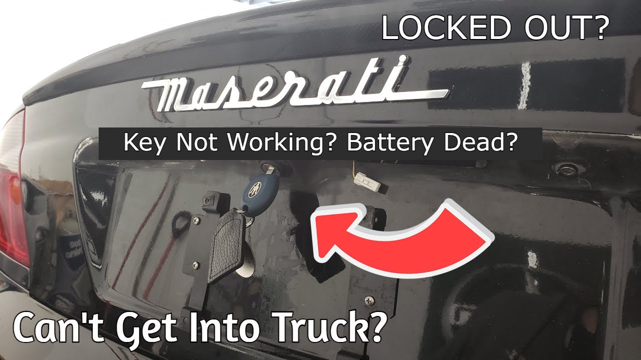 Maserati -  Trunk Problems? Wont Open?