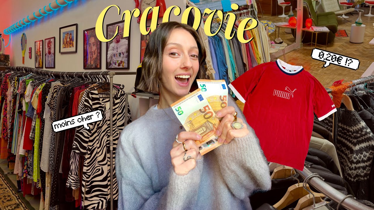 100€ dans les friperies de Cracovie ça vaut quoi ? (VLOG & HAUL) 🇵🇱