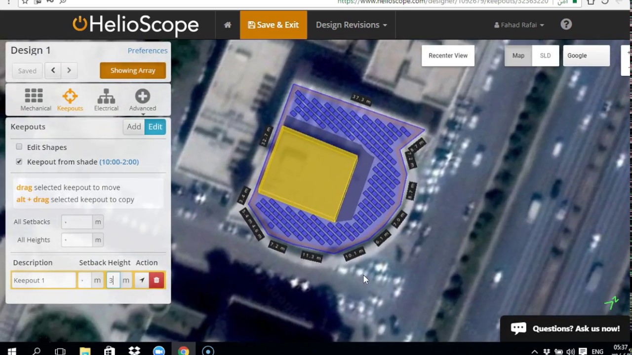 اداة helioscope لمحاكاة تركيب نظام شمسي مرتبط بالشبكة fahraf1.com المزيد اسفل الفيديو