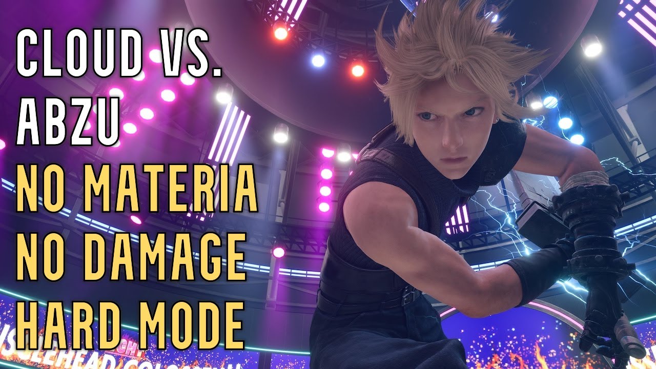 FFVII Rebirth - Cloud vs. Abzu (No Materia, No Damage, Hard Mode)