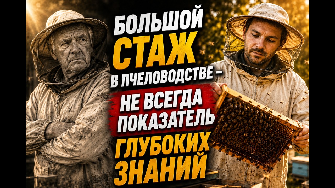 Большой стаж в пчеловодстве, не всегда показатель глубоких знаний.