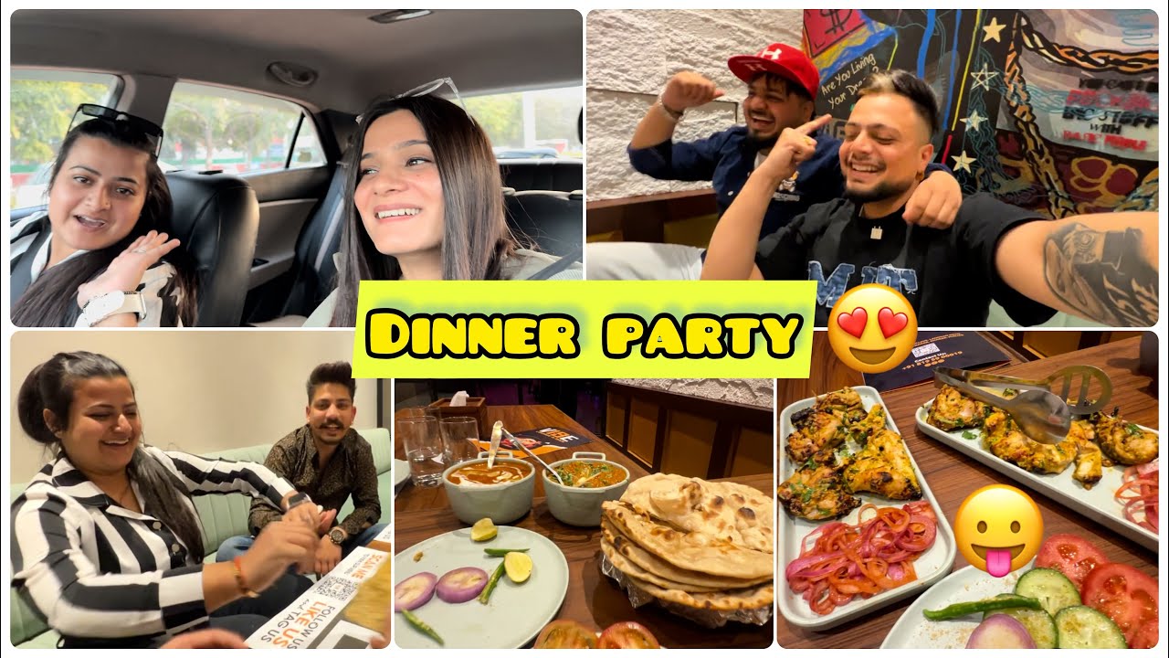 AJJ BILLE WLO DINNER PARTY😅😍 DSO KIS CHEEJ D PARTY KITI🤨🤭 || Ankush Thakur || (Vlog-27)