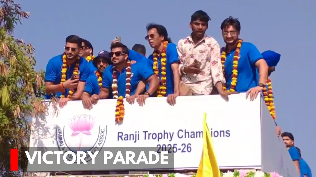 Ranji Trophy-Winning J&K Team Holds Victory Parade In Jammu