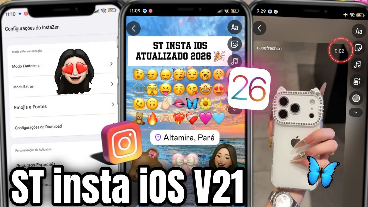 ST INSTA iOS V21 ATUALIZADO 2026 🎉 INSTAGRAM IGUAL IPHONE NO ANDROID + EMOJIS iOS + NOVAS FUNÇÕES