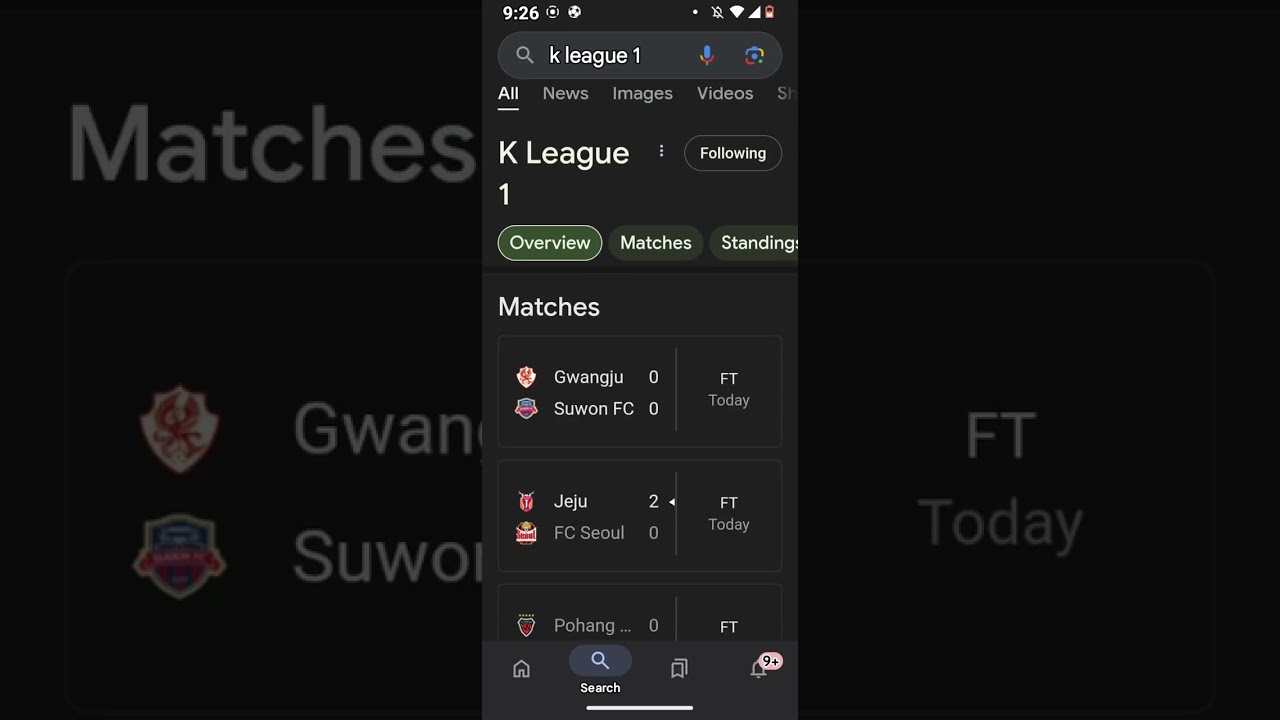 K League 1 Football Scores #kleague1