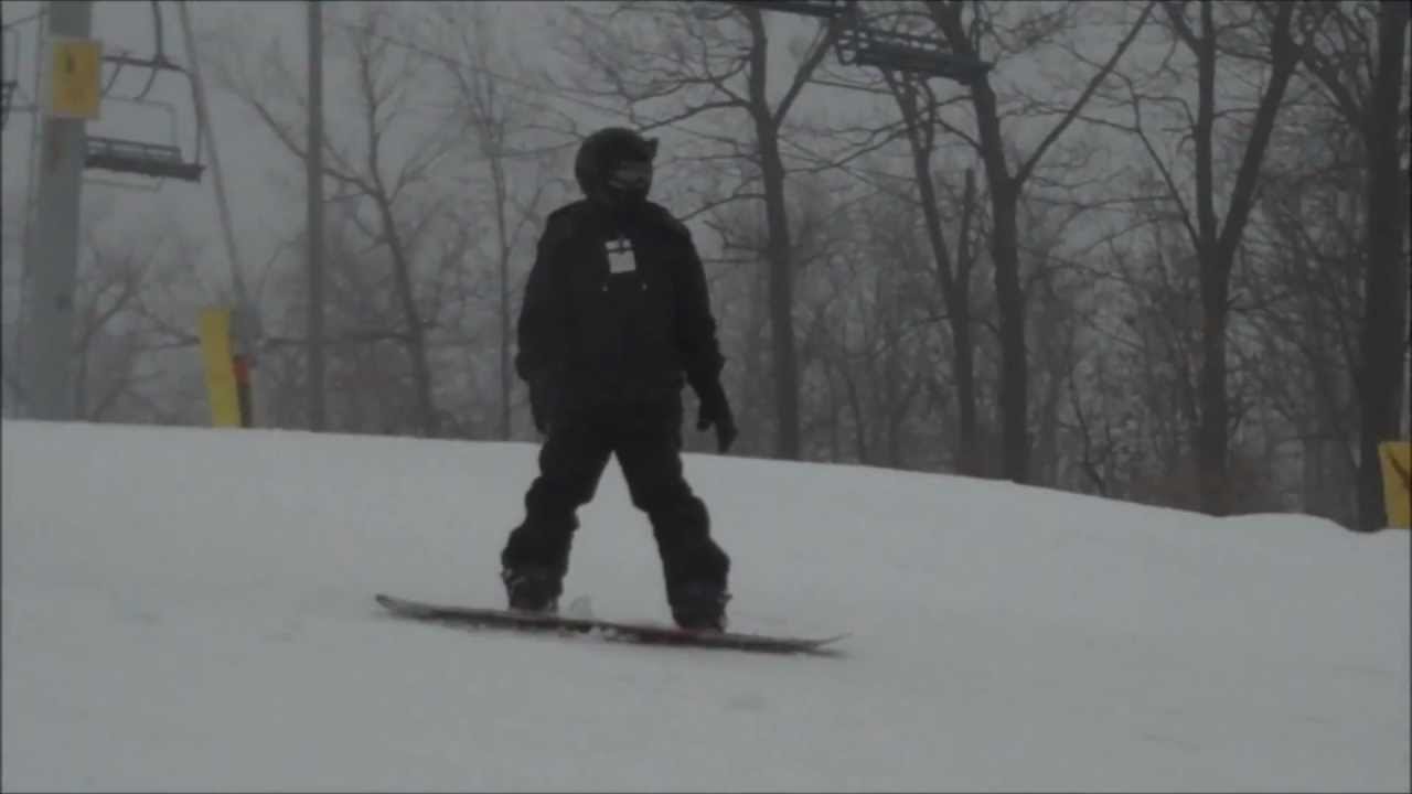 Mountain Creek Snowboarding - Twist Park Trail Rail Attempt