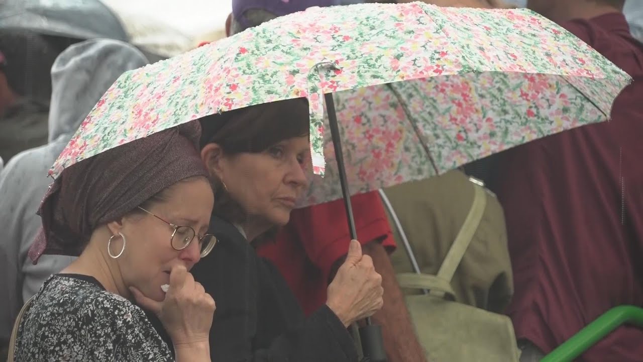 Mourners brave heavy rain at funeral for Israeli soldier killed in Gaza