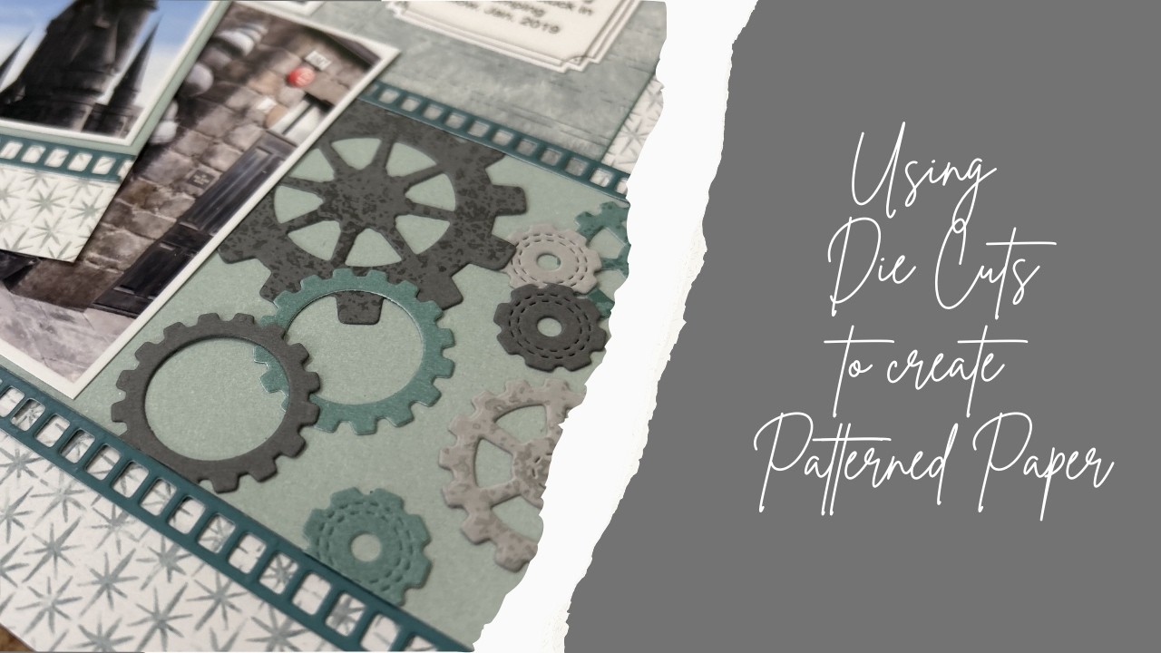 Using die cuts to create your own patterned paper.