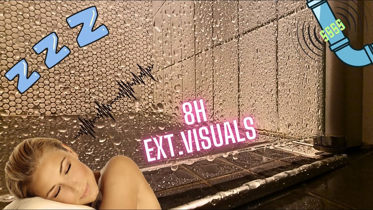 Shower Window Dripping & Pipe Sound (8H Visuals) 💦😴