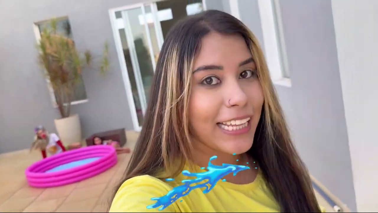 FIZ UMA PISCINA COR DE ROSA PRA MINHA IRMÃZINHA E A BEBÊ JULLY NADAR!