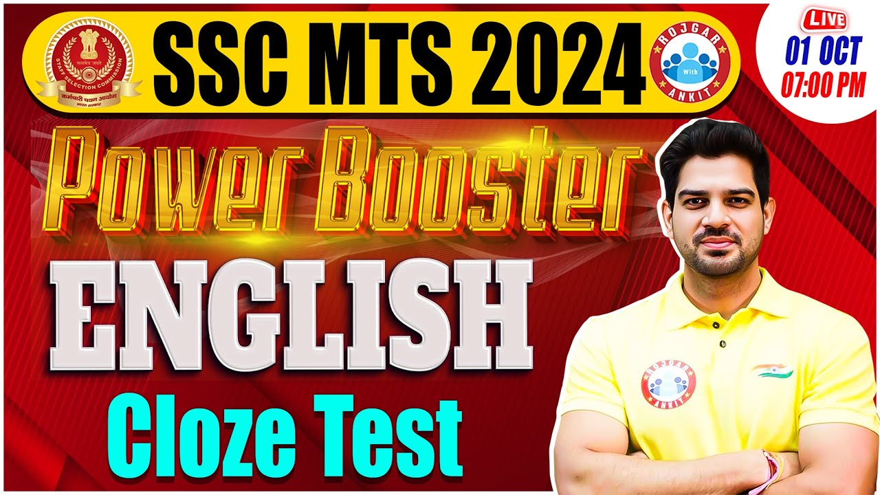 SSC MTS English Classes 2024 | Cloze Test Power Booster | By Sanjeev Thakur Sir