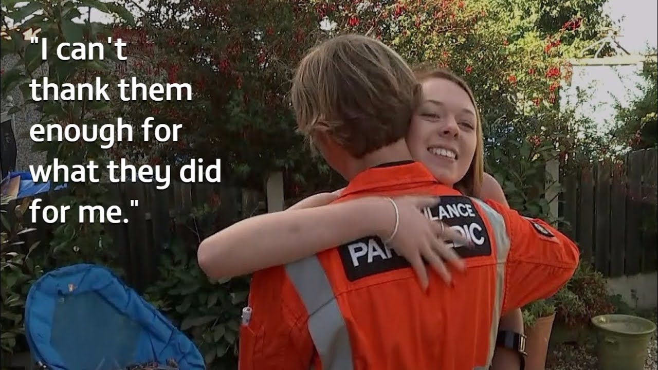 Alton Towers victim reunited with the medics who saved her life