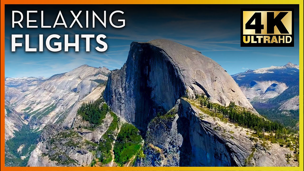✈️ Relaxing 4K Flight Tour of Yosemite!