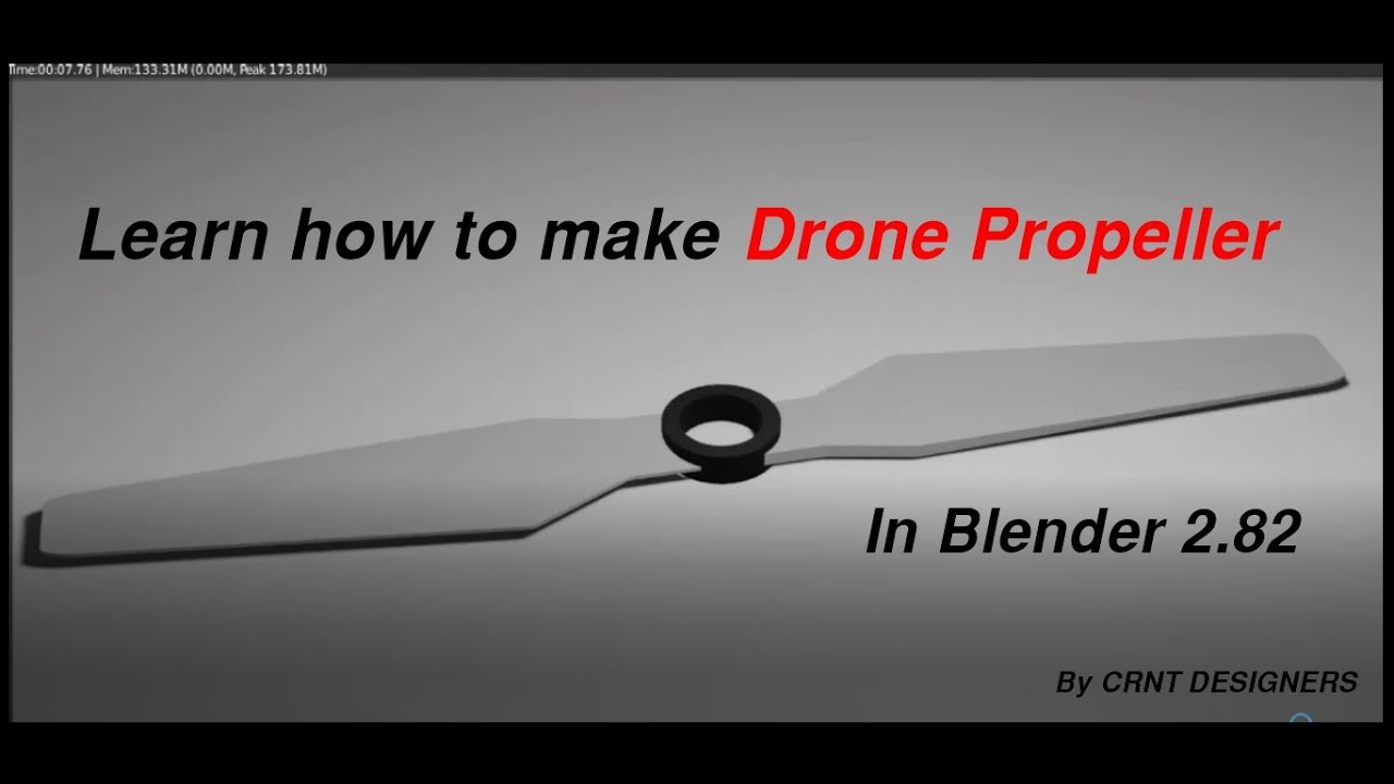 How to make  Drone Propeller in Blender 2.8 | Drone Propeller modeling | Hard surface Modeling