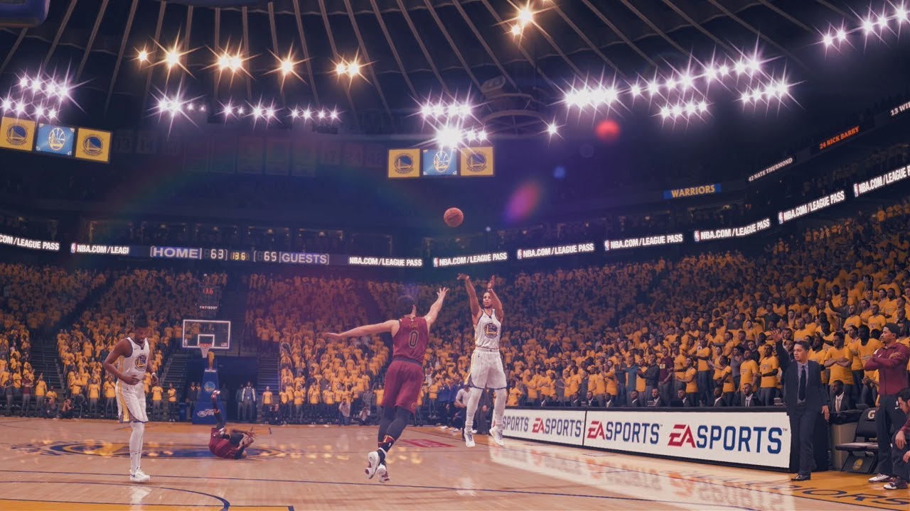 NBA Live 18: Cavs vs Warriors - LeBron Vs Steph Duel in Final Minute - CRAZY