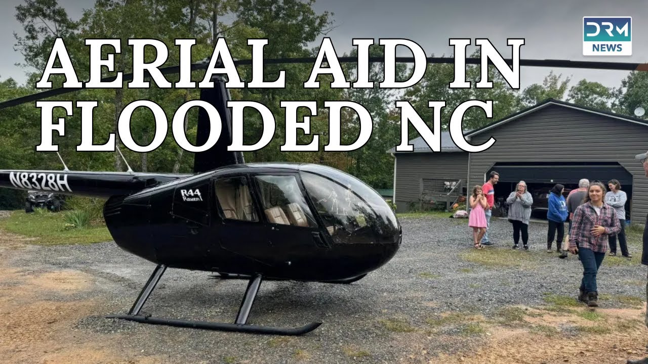 Helicopter Aid in Action: Recovery Efforts in NC After Flooding | DRM News | AM1E