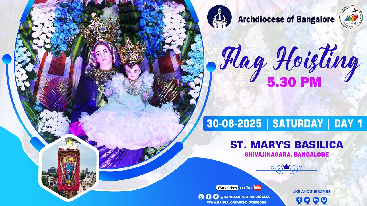 30.08.2025 | Flag Hoisting | St. Mary's Basilica | Novena & Feast | Day 1