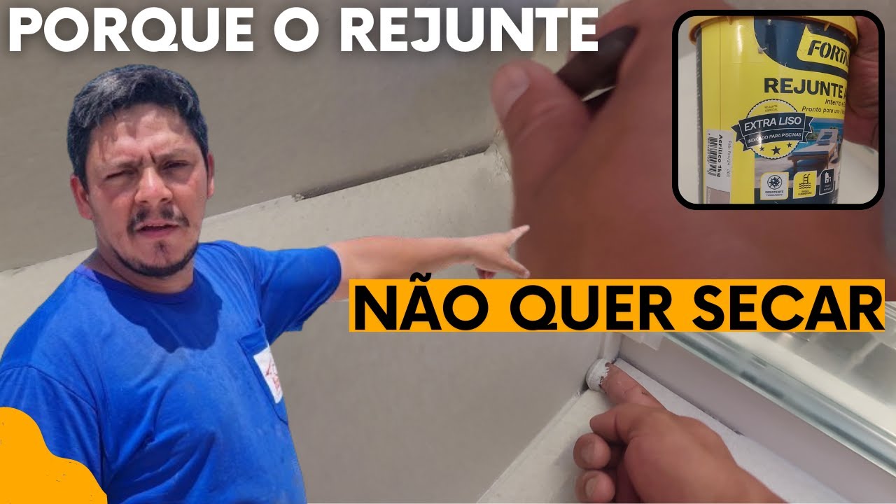 Porque o Rejunte não quer  secar, já tem mais de 24 horas
