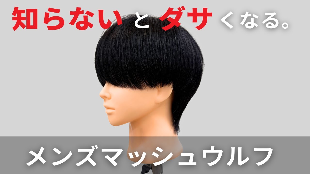 【メンズマッシュウルフ】知らないとダサくなる。【カット解説】