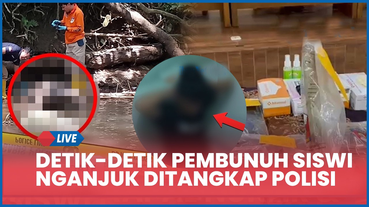 Detik-detik Polisi Tangkap Pembunuh Siswi Nganjuk Jasadnya Terikat & Tersumpal di Sungai Jilu Malang