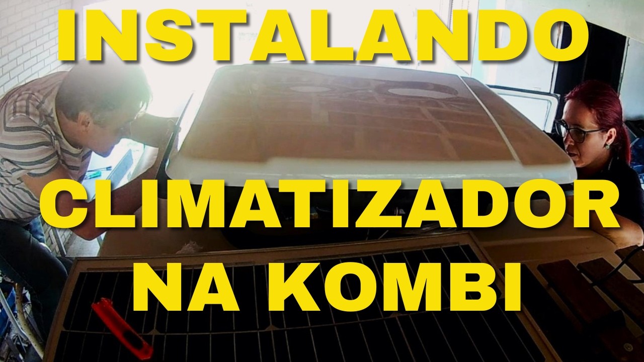 INSTALANDO O CLIMATIZADOR NA KOMBI COM O FORRO JÁ COLOCADO!