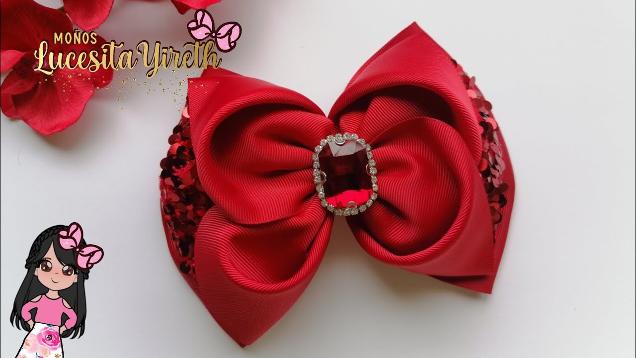 Moño Rojo listón de 7.5 cm