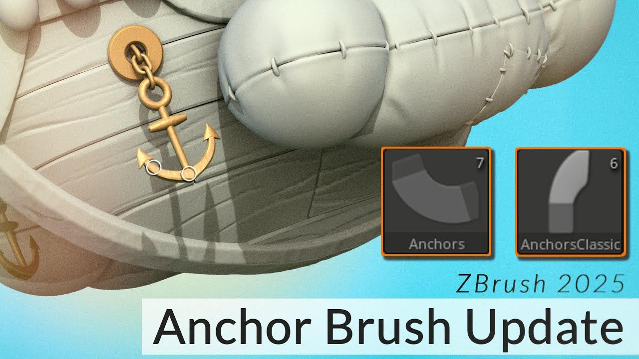 Обновление кисти Anchor Brush в ZBrush 2025: новая кисть Bend Anchor Brush + советы!