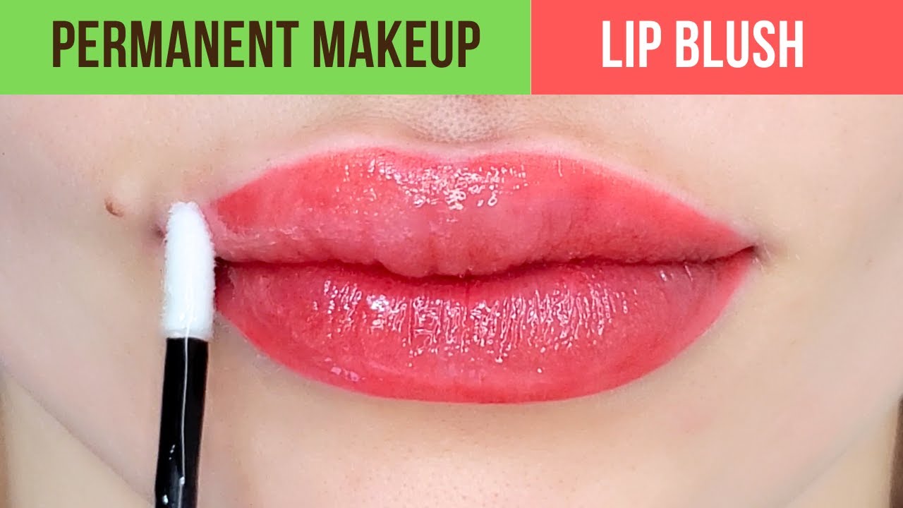 Lip blush. Permanent makeup lips procedure | Jazz music