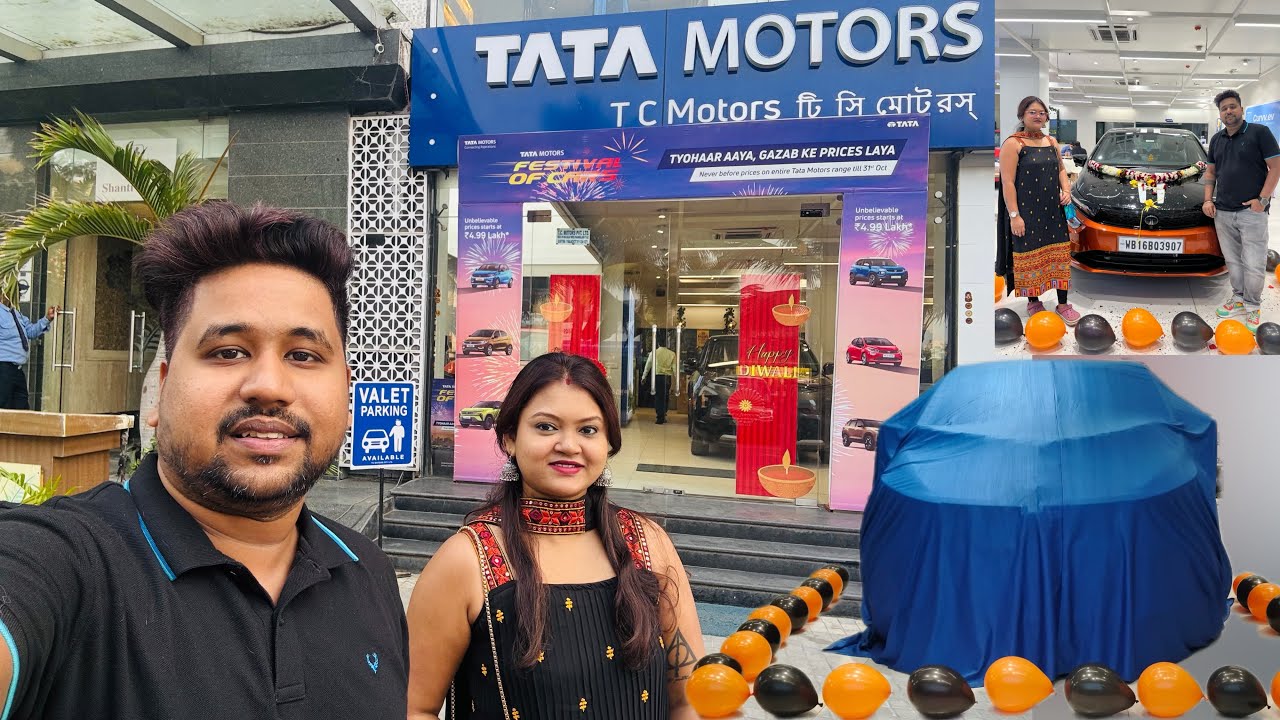Big day🎉 // Taking delivery of our brand new car🎉😇🧡🖤🧡🖤Tata Altroz Racer