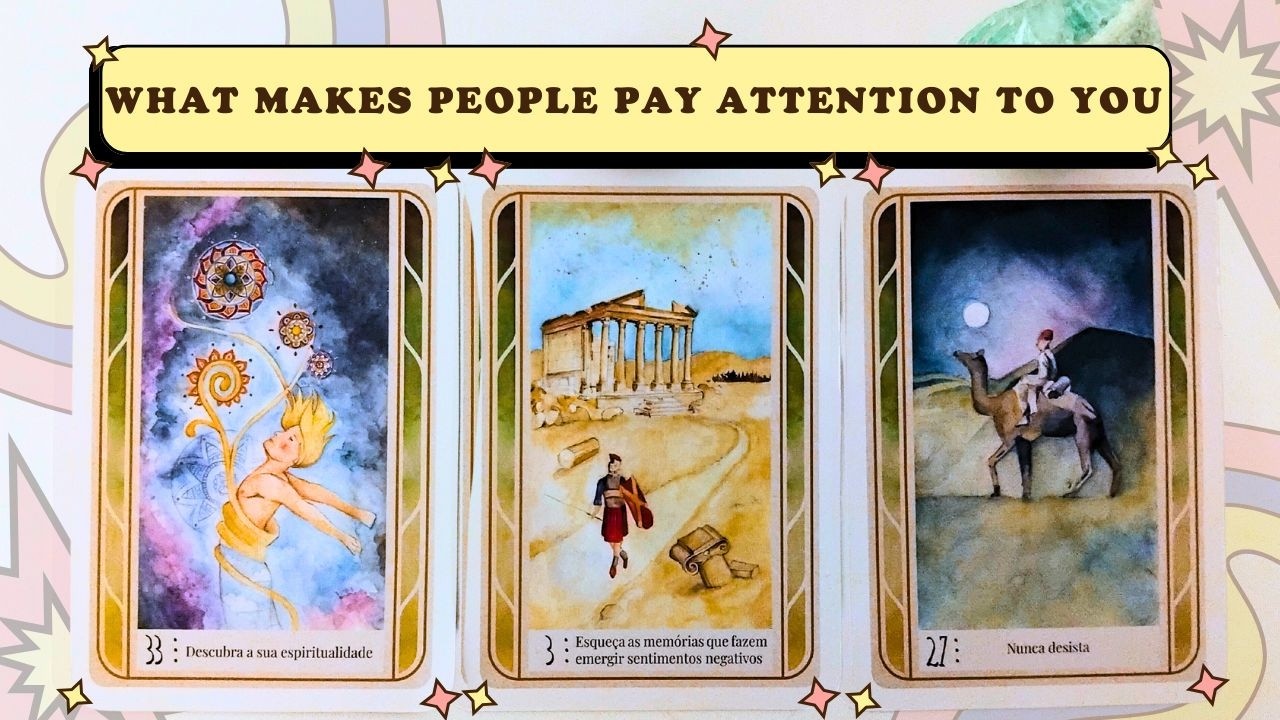 👀 WHAT MAKES PEOPLE PAY ATTENTION TO YOU? | Pick a Card Tarot Reading 🔮