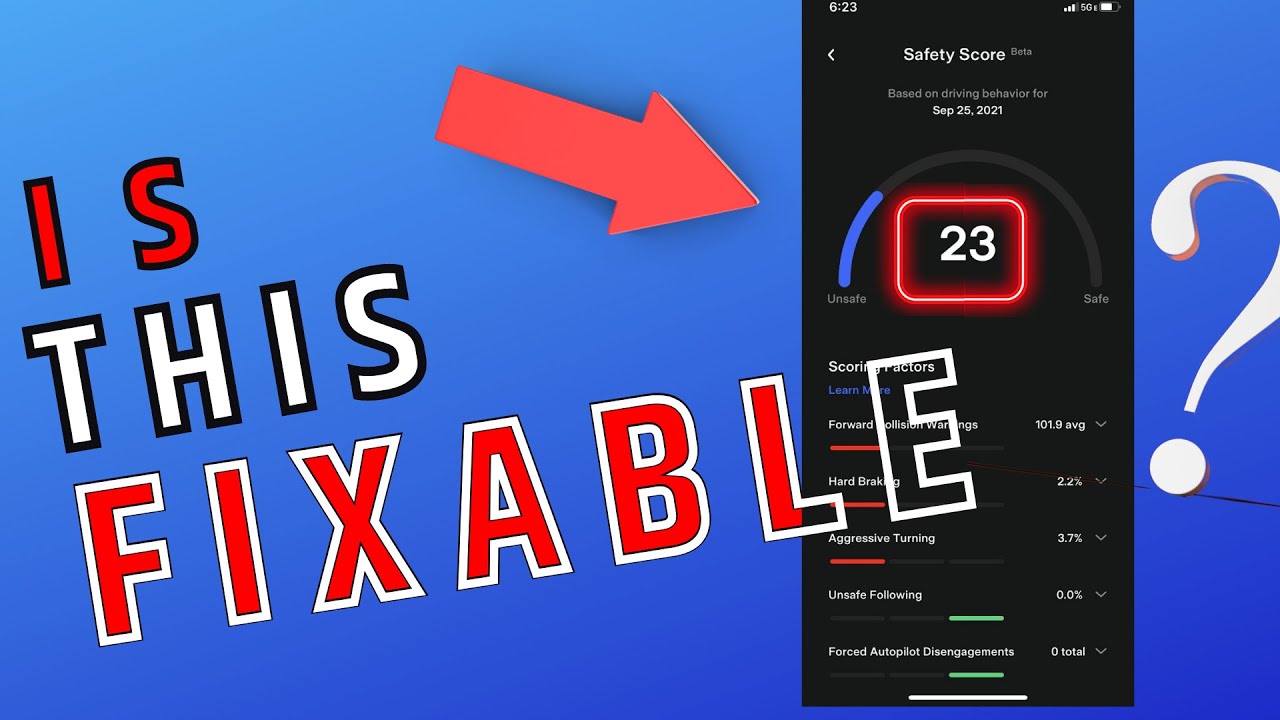 Fixing your Tesla Safety Score