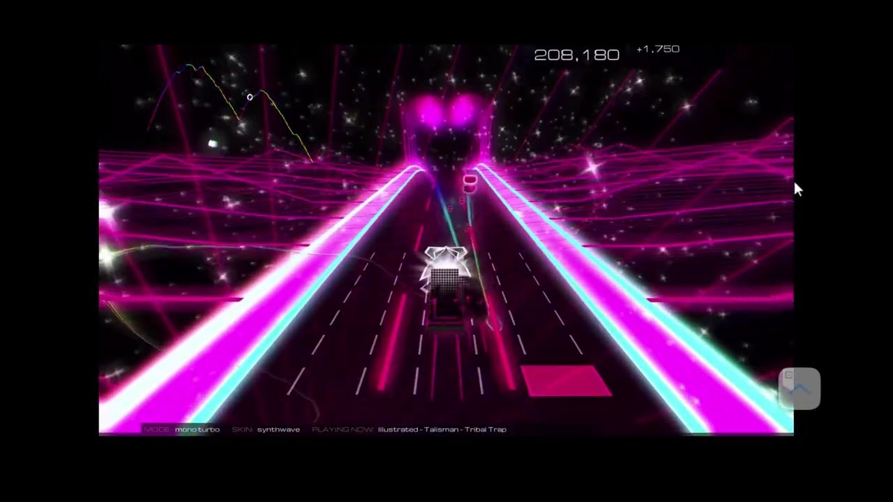 Audiosurf 2 Ep. 3725: Illustrated - Tailsman. 443K score. Mono Turbo.