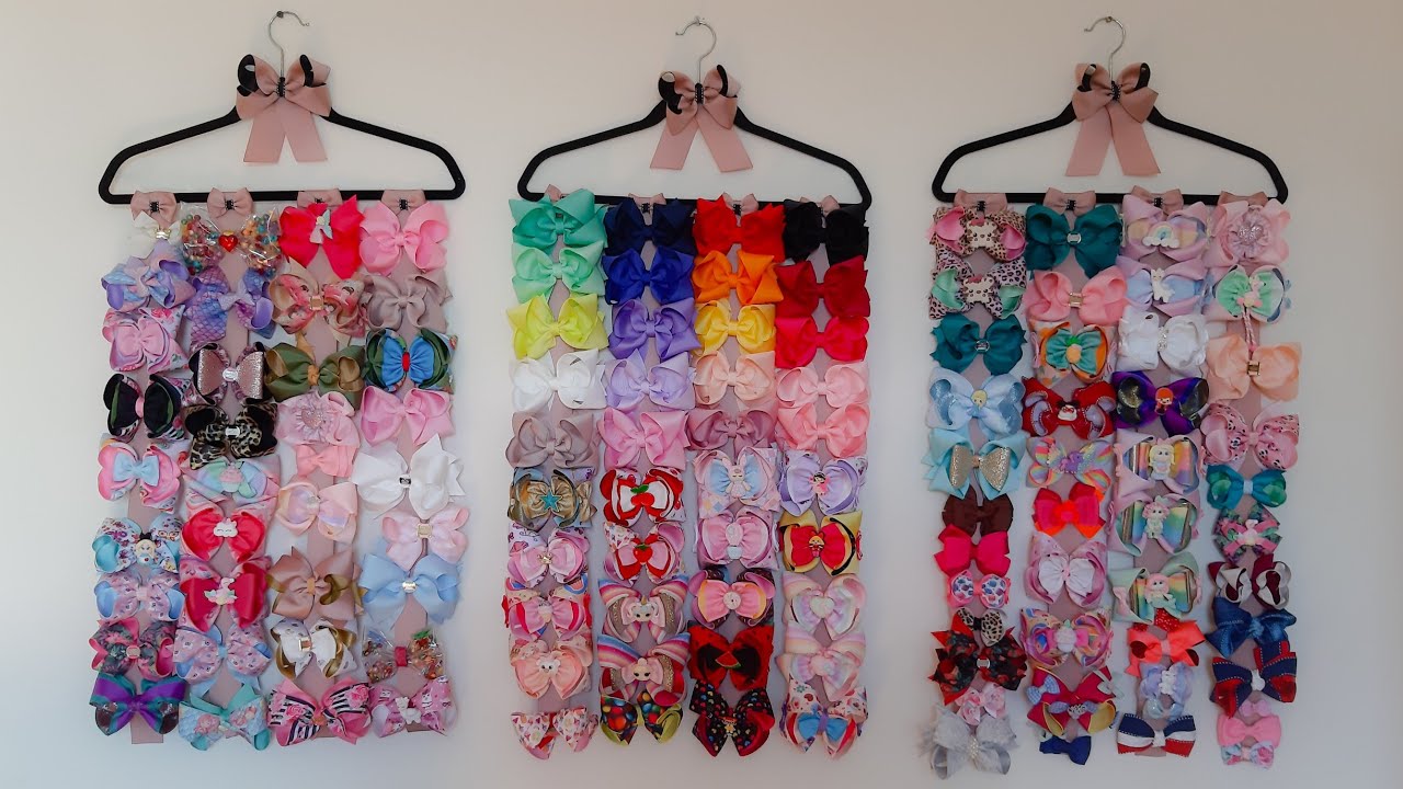 😍 PORTA LAÇOS NO CABIDE - FORMA SIMPLES DE ORGANIZAR SEU ATELIÊ