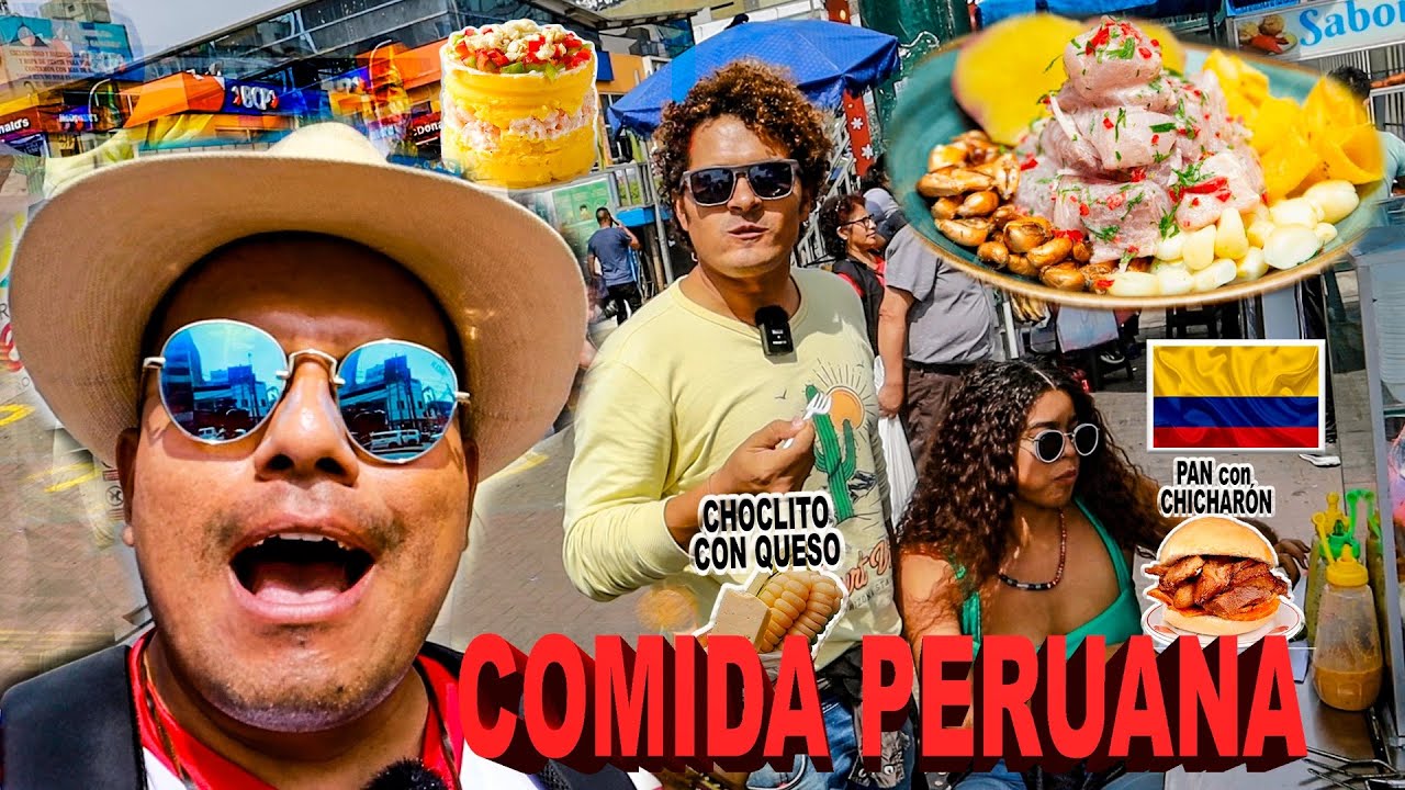 😎 INVITO a Colombianos a PROBAR comida CALLEJERA en Gamarra - Perú 🇵🇪😱