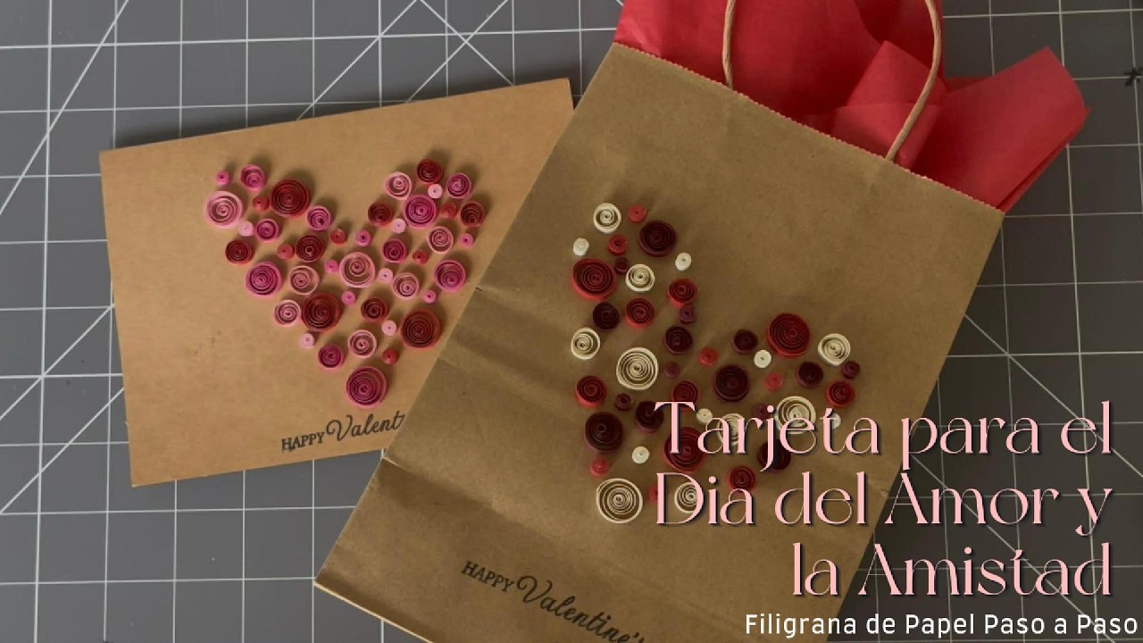 Tarjeta para el Día del Amor y la Amistad |Filigrana de Papel Paso a Paso 💖 #DIYCrafts #Manualidades