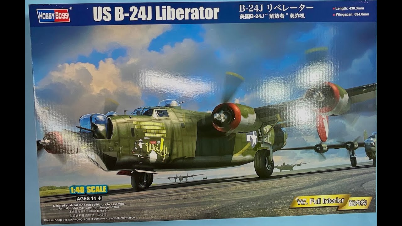 Обзор литника. Новый инструмент Hobby Boss 1/48 B-24J Liberator